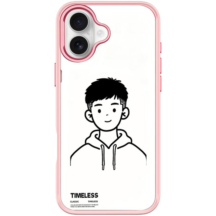 Custodia magnetica per telefono con motivo "Sketch Hooded Boy"., For iPhone 16 Pro Max, For iPhone 16 Pro, For iPhone 16 Plus, For iPhone 16