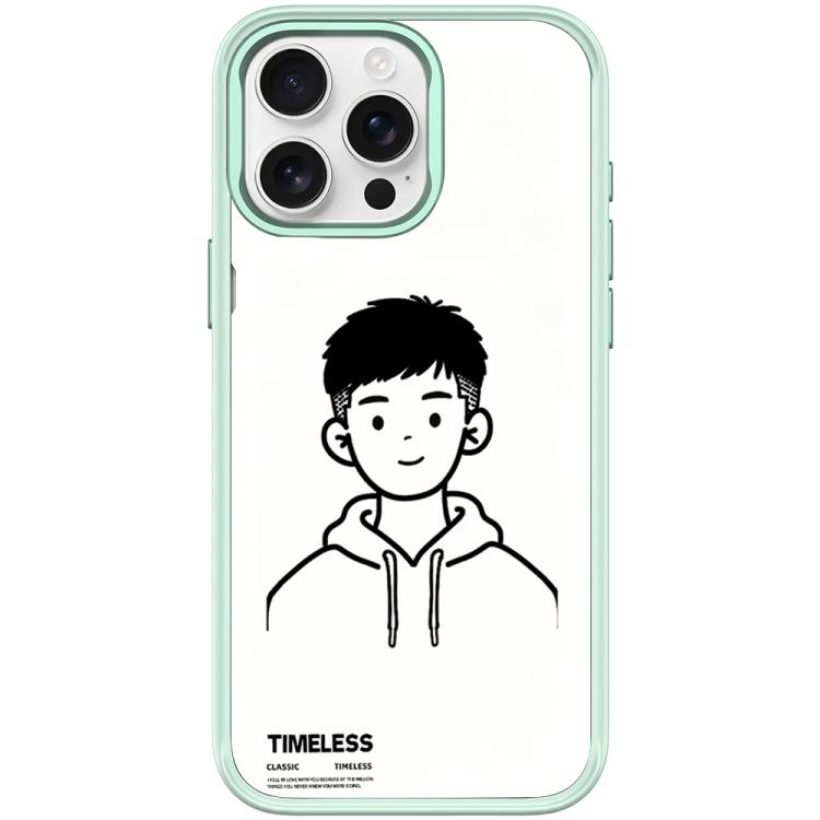 Custodia magnetica per telefono con motivo "Sketch Hooded Boy"., For iPhone 15 Pro Max, For iPhone 15 Pro