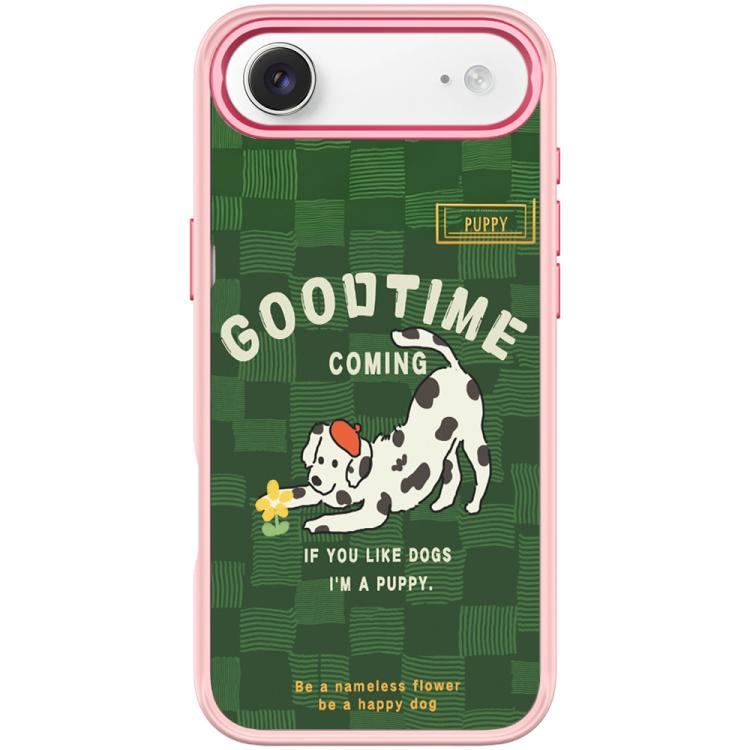 Adorabile custodia magnetica per telefono con motivo cane che cattura fiori, For iPhone 17 Pro Max, For iPhone 17 Pro, For iPhone 17, For iPhone Air