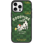 Adorabile custodia magnetica per telefono con motivo cane che cattura fiori, For iPhone 16 Pro Max, For iPhone 16 Pro, For iPhone 16 Plus, For iPhone 16