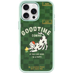 Adorabile custodia magnetica per telefono con motivo cane che cattura fiori, For iPhone 16 Pro Max, For iPhone 16 Pro, For iPhone 16 Plus, For iPhone 16