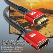 WG144 HDMI 2.1 High-Speed ??8K HD Male to Female Connection HDTV Video HDMI Extension Cable, 0.5m, 1m, 1.5m, 2m