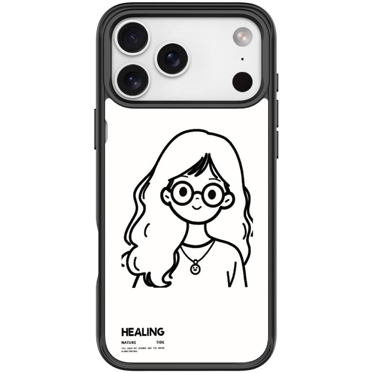 Custodia magnetica per telefono con motivo "Ragazza tranquilla" disegnata a mano, For iPhone 17 Pro Max, For iPhone 17 Pro, For iPhone 17, For iPhone Air