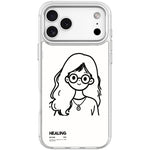 Custodia magnetica per telefono con motivo "Ragazza tranquilla" disegnata a mano, For iPhone 17 Pro Max, For iPhone 17 Pro, For iPhone 17, For iPhone Air