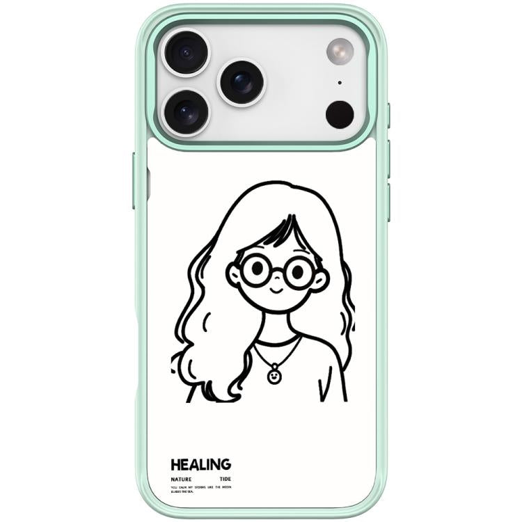 Custodia magnetica per telefono con motivo "Ragazza tranquilla" disegnata a mano, For iPhone 17 Pro Max, For iPhone 17 Pro, For iPhone 17, For iPhone Air