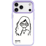 Custodia magnetica per telefono con motivo "Ragazza tranquilla" disegnata a mano, For iPhone 17 Pro Max, For iPhone 17 Pro, For iPhone 17, For iPhone Air