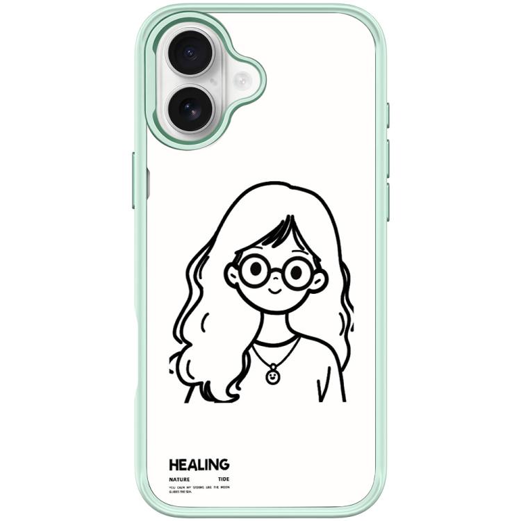 Custodia magnetica per telefono con motivo "Ragazza tranquilla" disegnata a mano, For iPhone 17 Pro Max, For iPhone 17 Pro, For iPhone 17, For iPhone Air