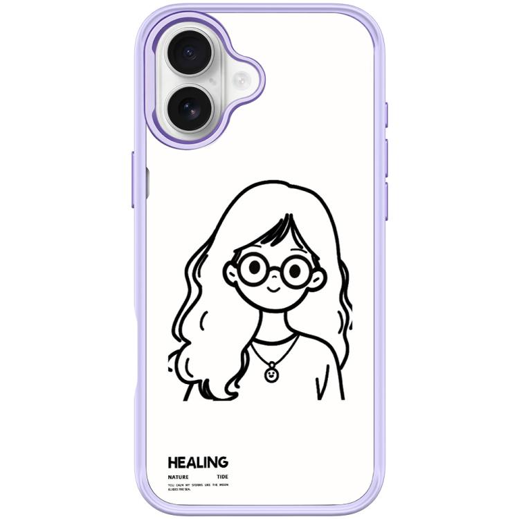 Custodia magnetica per telefono con motivo "Ragazza tranquilla" disegnata a mano, For iPhone 17 Pro Max, For iPhone 17 Pro, For iPhone 17, For iPhone Air