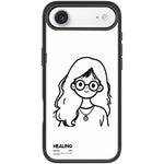 Custodia magnetica per telefono con motivo "Ragazza tranquilla" disegnata a mano, For iPhone 17 Pro Max, For iPhone 17 Pro, For iPhone 17, For iPhone Air