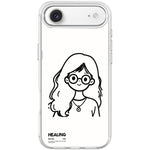 Custodia magnetica per telefono con motivo "Ragazza tranquilla" disegnata a mano, For iPhone 17 Pro Max, For iPhone 17 Pro, For iPhone 17, For iPhone Air