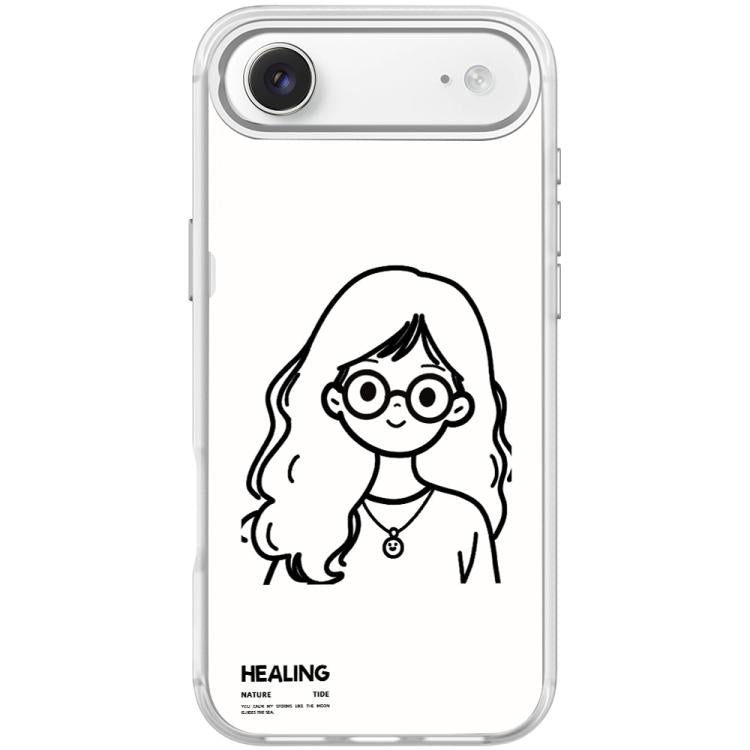 Custodia magnetica per telefono con motivo "Ragazza tranquilla" disegnata a mano, For iPhone 17 Pro Max, For iPhone 17 Pro, For iPhone 17, For iPhone Air