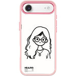Custodia magnetica per telefono con motivo "Ragazza tranquilla" disegnata a mano, For iPhone 17 Pro Max, For iPhone 17 Pro, For iPhone 17, For iPhone Air
