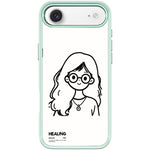 Custodia magnetica per telefono con motivo "Ragazza tranquilla" disegnata a mano, For iPhone 17 Pro Max, For iPhone 17 Pro, For iPhone 17, For iPhone Air