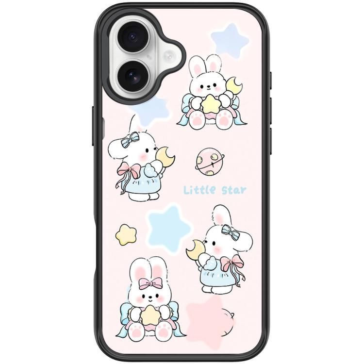 Adorabile custodia magnetica per telefono con motivo a coniglietto e stellina., For iPhone 16 Pro Max, For iPhone 16 Pro, For iPhone 16 Plus, For iPhone 16