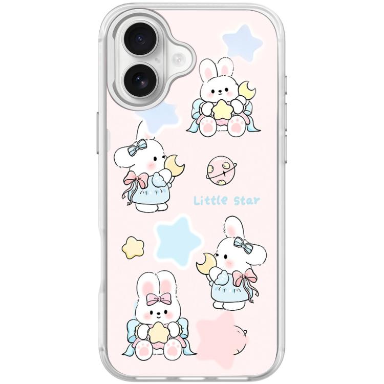 Adorabile custodia magnetica per telefono con motivo a coniglietto e stellina., For iPhone 16 Pro Max, For iPhone 16 Pro, For iPhone 16 Plus, For iPhone 16