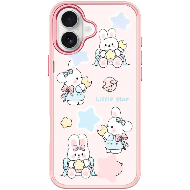 Adorabile custodia magnetica per telefono con motivo a coniglietto e stellina., For iPhone 16 Pro Max, For iPhone 16 Pro, For iPhone 16 Plus, For iPhone 16