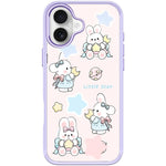 Adorabile custodia magnetica per telefono con motivo a coniglietto e stellina., For iPhone 16 Pro Max, For iPhone 16 Pro, For iPhone 16 Plus, For iPhone 16