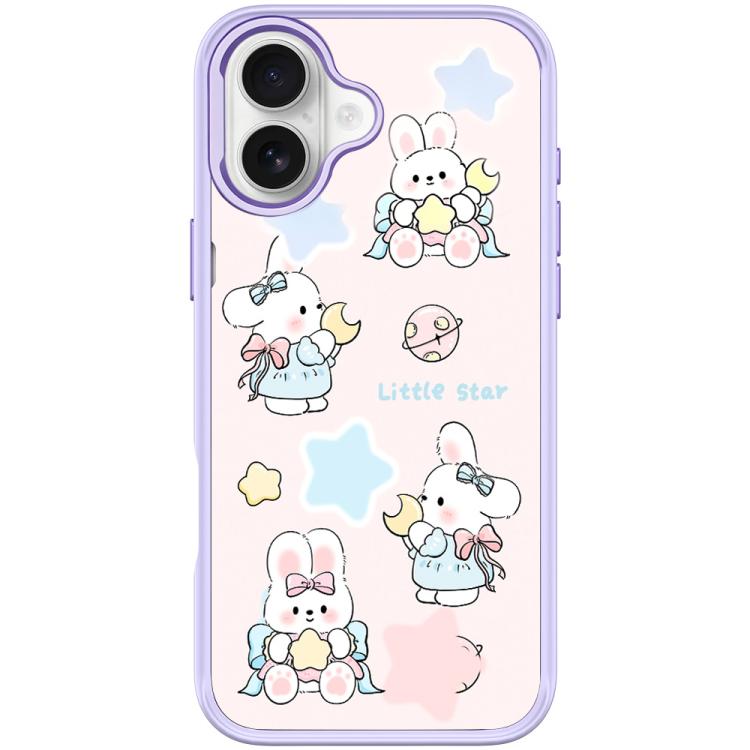 Adorabile custodia magnetica per telefono con motivo a coniglietto e stellina., For iPhone 16 Pro Max, For iPhone 16 Pro, For iPhone 16 Plus, For iPhone 16