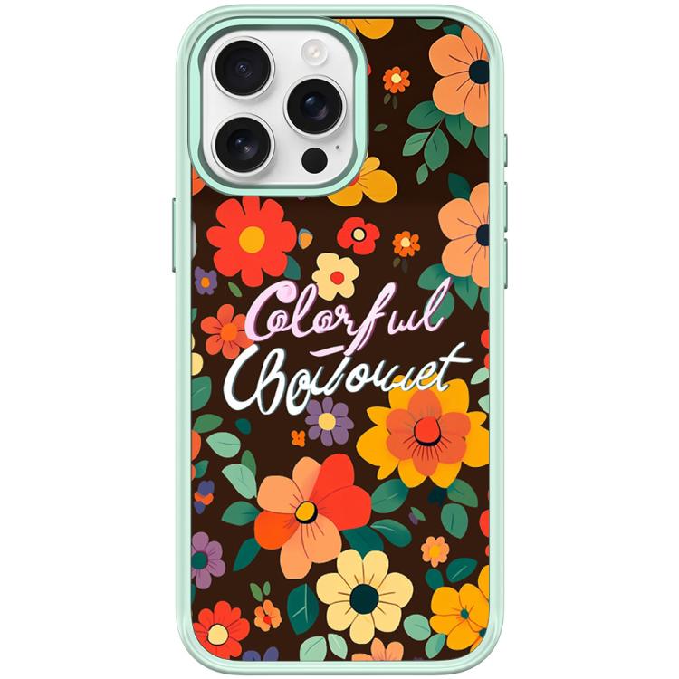 Custodia magnetica per telefono con motivo floreale colorato, For iPhone 15 Pro Max, For iPhone 15 Pro