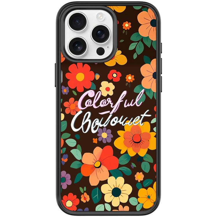 Custodia magnetica per telefono con motivo floreale colorato, For iPhone 15 Pro Max, For iPhone 15 Pro