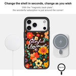 Custodia magnetica per telefono con motivo floreale colorato, For iPhone 15 Pro Max, For iPhone 15 Pro