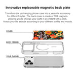 Custodia magnetica per telefono con motivo floreale colorato, For iPhone 15 Pro Max, For iPhone 15 Pro