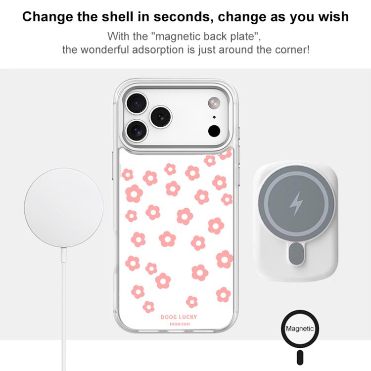 Custodia magnetica per telefono con motivo floreale laser, For iPhone 16 Pro Max, For iPhone 16 Pro, For iPhone 16 Plus, For iPhone 16
