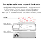 Custodia magnetica per telefono con motivo floreale laser, For iPhone 17 Pro Max, For iPhone 17 Pro, For iPhone 17, For iPhone Air