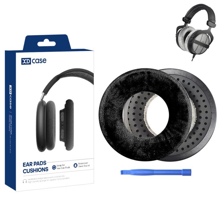 XDcase 1 paio di cuscinetti auricolari in velluto, ricambio per cuffie con strumento di leva, For Beyerdynamic DT770 / DT880 / DT990