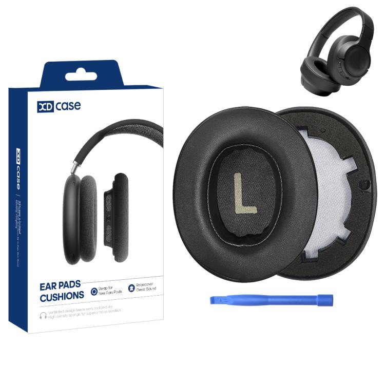 XDcase 1 paio di cuscinetti auricolari in similpelle, ricambio per cuffie, con strumento di estrazione, For JBL Tune T700BT / T710BT / T750BTNC / T760NC