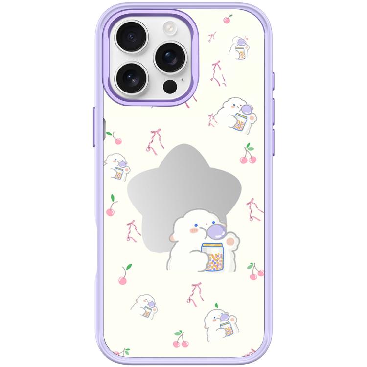 Adorabile custodia magnetica per telefono con motivo a stelle e pecorelle., For iPhone 16 Pro Max, For iPhone 16 Pro, For iPhone 16 Plus, For iPhone 16