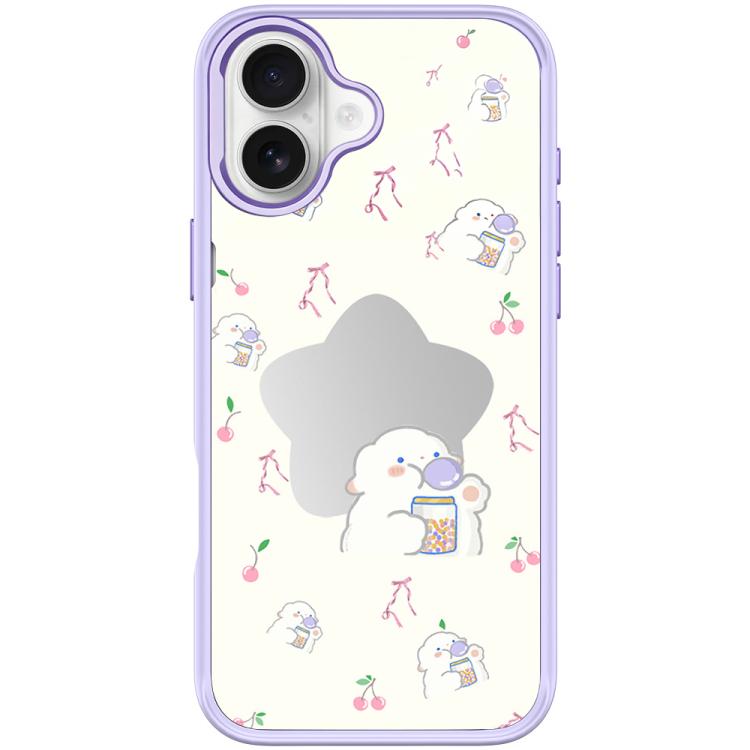 Adorabile custodia magnetica per telefono con motivo a stelle e pecorelle., For iPhone 16 Pro Max, For iPhone 16 Pro, For iPhone 16 Plus, For iPhone 16