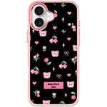 Custodia magnetica per telefono con motivo a ciliegie, For iPhone 16 Pro Max, For iPhone 16 Pro, For iPhone 16 Plus, For iPhone 16