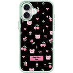 Custodia magnetica per telefono con motivo a ciliegie, For iPhone 16 Pro Max, For iPhone 16 Pro, For iPhone 16 Plus, For iPhone 16