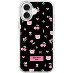 Custodia magnetica per telefono con motivo a ciliegie, For iPhone 16 Pro Max, For iPhone 16 Pro, For iPhone 16 Plus, For iPhone 16