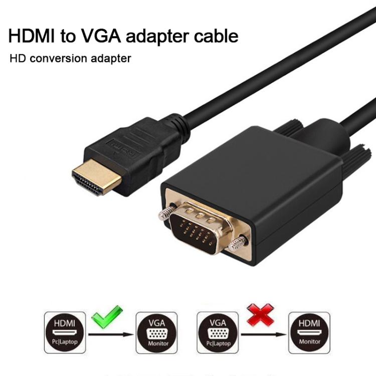 WG146 1080P HDMI to VGA Computer Monitor Adapter Cable, Length: 1.8m