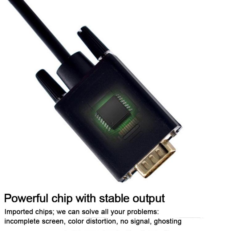 WG146 1080P HDMI to VGA Computer Monitor Adapter Cable, Length: 1.8m