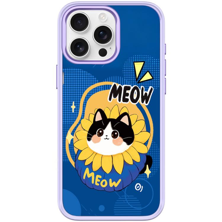 Adorabile custodia magnetica per telefono con motivo di un gattino blu., For iPhone 15 Pro Max, For iPhone 15 Pro