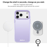 Custodia magnetica per telefono con motivo a pois viola chiaro, For iPhone 15 Pro Max, For iPhone 15 Pro