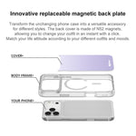 Custodia magnetica per telefono con motivo a pois viola chiaro, For iPhone 15 Pro Max, For iPhone 15 Pro