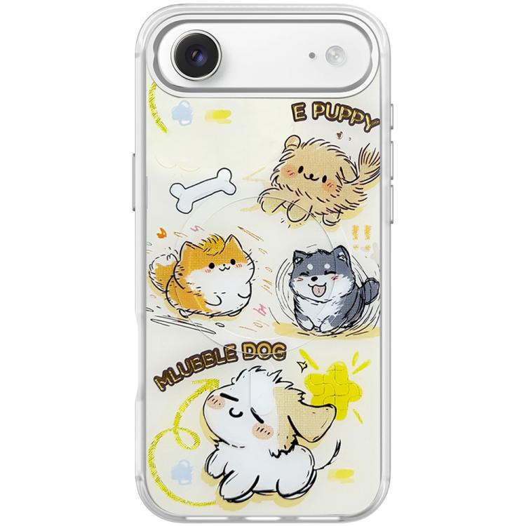 Adorabile custodia magnetica per telefono con motivo a cane vortice, For iPhone 17 Pro Max, For iPhone 17 Pro, For iPhone 17, For iPhone Air