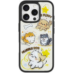 Adorabile custodia magnetica per telefono con motivo a cane vortice, For iPhone 16 Pro Max, For iPhone 16 Pro, For iPhone 16 Plus, For iPhone 16