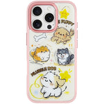 Adorabile custodia magnetica per telefono con motivo a cane vortice, For iPhone 16 Pro Max, For iPhone 16 Pro, For iPhone 16 Plus, For iPhone 16