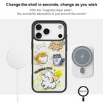 Adorabile custodia magnetica per telefono con motivo a cane vortice, For iPhone 15 Pro Max, For iPhone 15 Pro