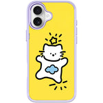 Adorabile custodia magnetica per telefono con motivo stelle, nuvole e gatti., For iPhone 16 Pro Max, For iPhone 16 Pro, For iPhone 16 Plus, For iPhone 16