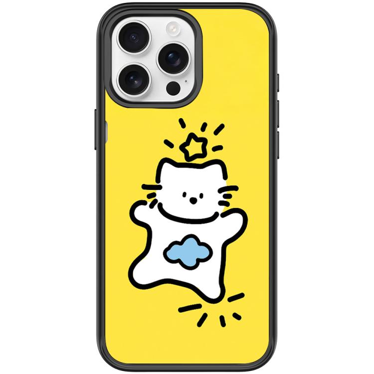 Adorabile custodia magnetica per telefono con motivo stelle, nuvole e gatti., For iPhone 15 Pro Max, For iPhone 15 Pro