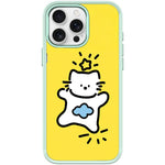 Adorabile custodia magnetica per telefono con motivo stelle, nuvole e gatti., For iPhone 15 Pro Max, For iPhone 15 Pro