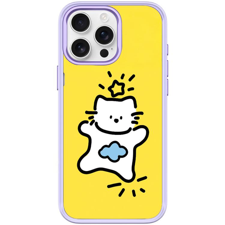 Adorabile custodia magnetica per telefono con motivo stelle, nuvole e gatti., For iPhone 15 Pro Max, For iPhone 15 Pro