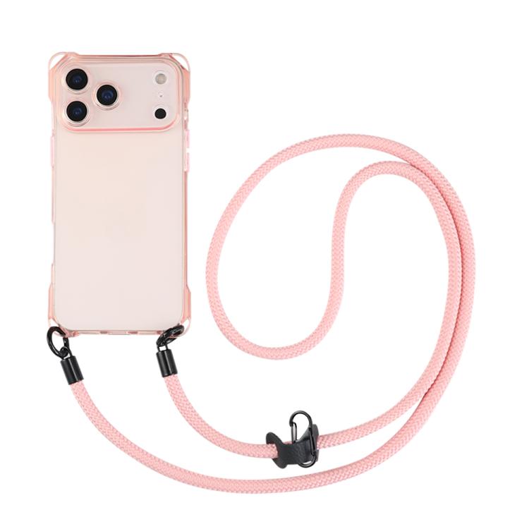 Custodia per telefono in TPU antiurto a quattro angoli con cordino, For iPhone 17 Pro Max, For iPhone 17 Pro, For iPhone 17