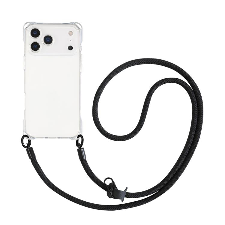 Custodia per telefono in TPU antiurto a quattro angoli con cordino, For iPhone 17 Pro Max, For iPhone 17 Pro, For iPhone 17